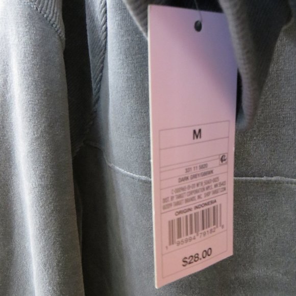 NWT Wild Fable Zip Grey Sweatshirt Size Medium - TARGET Brand - Picture 7 of 10